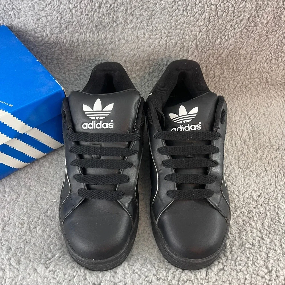 Adidas Original Master ST Mens Size 8 Black White Skate Casual VTG Shoes 046287‎